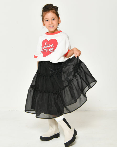 【130/140/150cm】ハートロゴTシャツ3124302j【NEWO/ネオ】